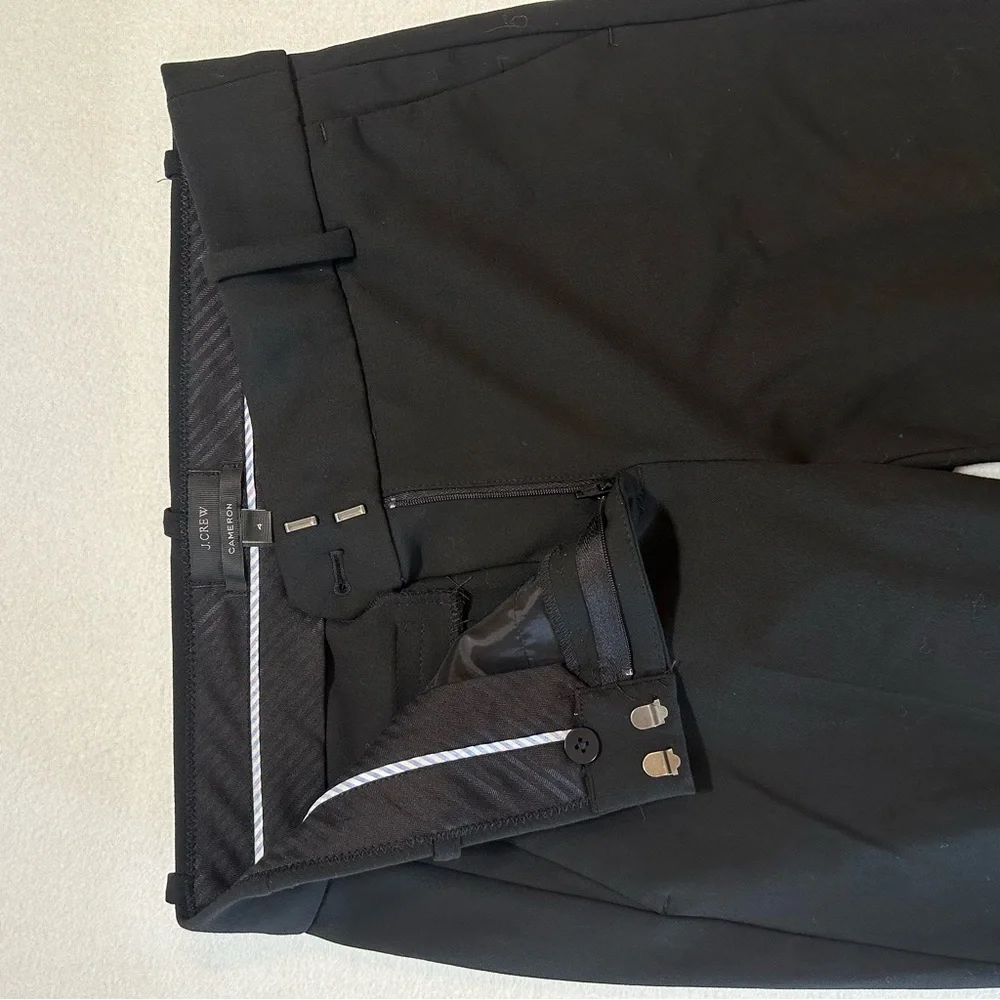 J.Crew Camron Black Classic Ankle Pants Zipper Fly‎ Belt Loops Women’s Size 4
